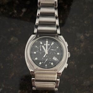 BMW Silver and Black Smartwatch